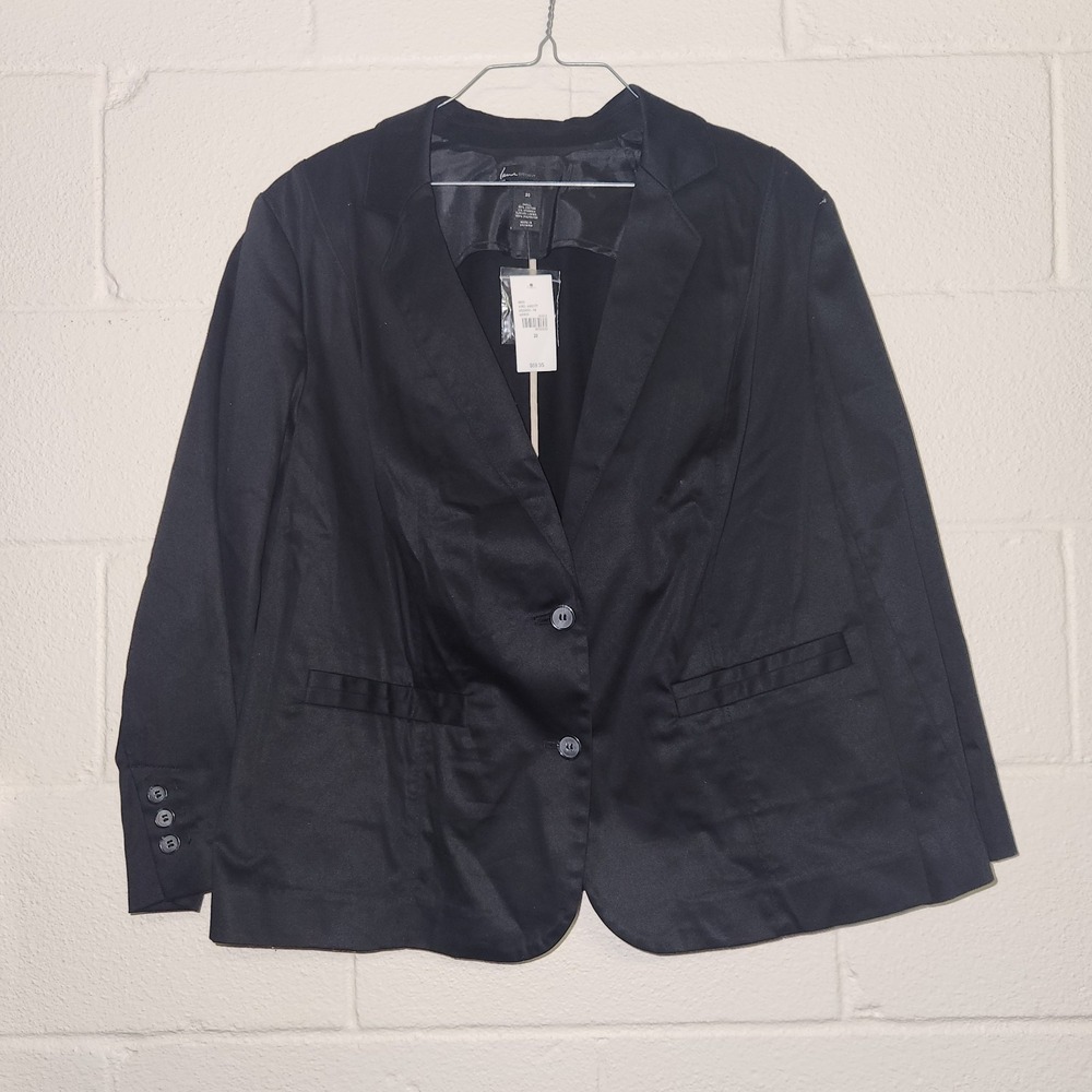 Lane Bryant Blazer Black 2 Button Careerwear Business Classic Women's Sz 20 Nwt